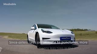 Goodyear’s airless tires are being tested on a #Tesla.