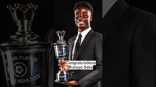 Young player of the Year PFA winner is Bukayo Sake of Arsenal FC