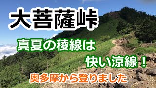 【大菩薩峠】真夏の稜線は快い涼線！ 奥多摩から登る