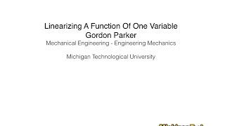 Linearizing A Function Of One Variable