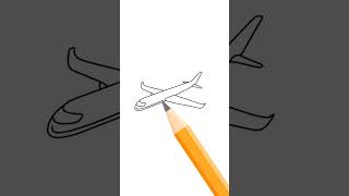 How To Draw Airplane / Airplane Design With Pencil / Pencil Art Design / Airoplane #shorts