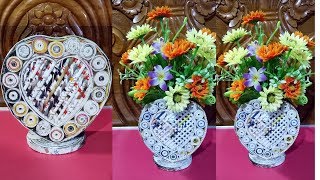 Newspaper Flower Vase DIY Newspaper Crafts  Best out of Waste (LifeStyle Designs Unique Idea)