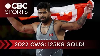 B.C. wrestler Amar Dhesi grabs gold at 2022 Commonwealth Games | CBC Sports