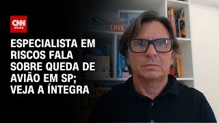 Especialista em riscos fala sobre queda de avião em SP; veja a íntegra | CNN 360º