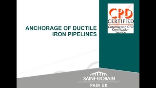 Anchorage of Ductile Iron Pipelines.