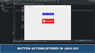 Java GUI Tutorial #36 - JButton Class in Java GUI With ActionListener Interface Demo