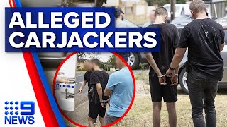 Two charged over alleged gunpoint carjacking in Sydney | 9 News Australia