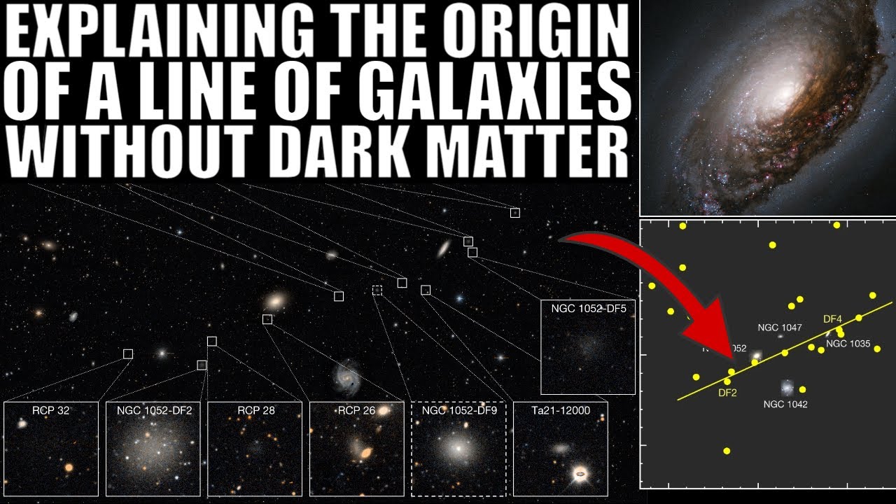 Study Explains an Unusual Line of Galaxies Without Dark Matter