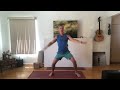 baxter bell yoga dynamic arms overhead to goddess with the upward flying lock