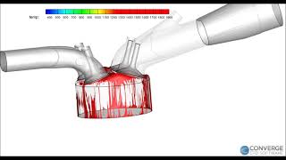 Converge CFD Combustion flame front propagation iso-surface