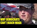 MAGA Voter PANICS After Admitting He Agrees With The Left