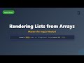 React Tutorial: Rendering Lists from Arrays with map()