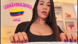 ASMR Roleplay RECEPCIONISTA Colombiana te HABLA con VOZ SUAVECITA