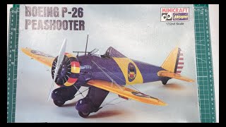 Minicraft Hasegawa Boeing P-26 Peashooter 1/32 Scale Model