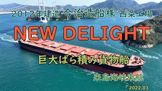 巨大ばら積み船「　NEW DELIGHT　」2,012年  今治造船㈱  西条工場 で完成