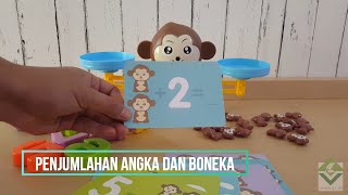 Belajar mengenal Angka dan Belajar Berhitung menggunakan Monkey Balance Mainan anak anak