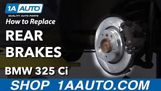 How to Replace Rear Brakes 04-13 BMW 325 Ci