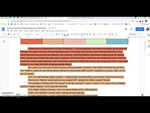 What is an autobiographical incident essay?