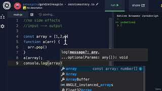 JavaScript Adv Concepts Functional Programming 0704 Pure Functions