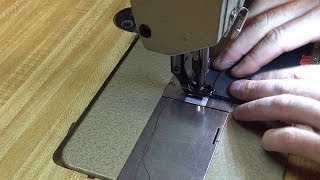 Machine Sew a Leather Wallet on an Industrial Walking Foot