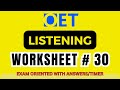 OET listening sample worksheet | OET 2.0 Online Classroom