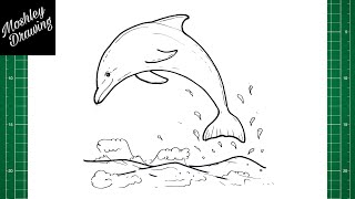 How to Draw a Dolphin Jumping Out of Water
