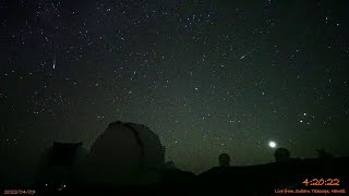 すばる-朝日星空カメラ ハワイ2022年4月5-6日の流星ダイジェスト/Good Meteors over Maunakea, Hawaii, 6 Apr 2022 UT