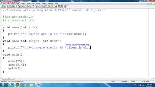 Function or Method Overloading With Different Number of Argument in C Programming