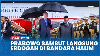 Erdogan Tiba di Indonesia, Presiden Prabowo Sambut Langsung Presiden Turki di Bandara Halim