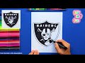 how to draw las vegas raiders logo nfl team