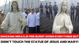 Holy Bible, Statue of Mary, and Jesus Miraculously Untouched as Fire Destroys Every other Thing