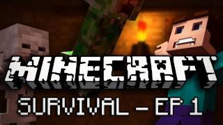 Minecraft: Survival Let's Play Ep. 1 - A Journey of Plural Heroes