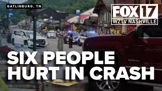 Six hospitalized in multi-car crash in Gatlinburg, Tennessee