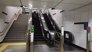 8X エスカレーター 1X エレベーター 仙台市営地下鉄 南北線 広瀬通駅から仙台駅へ