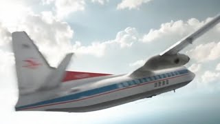 1971 Korean Air Lines Fokker F-27 Hijack Attempt - Crash Landing Animation