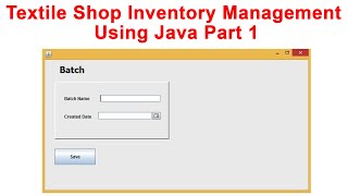 Textile shop Inventory management using Java Part 1