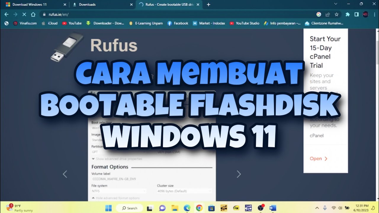 Cara Membuat Bootable Installer Flashdisk Windows 11 Terbaru - YouTube