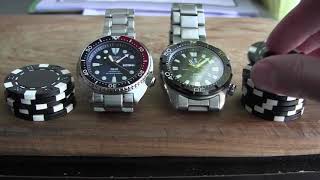 Seiko Turtle vs Orient M- Force - A professional dive watch shootout.