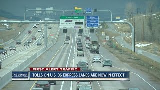 Tolls start on final section of U.S. 36 Express Lanes