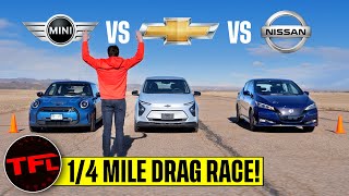 Mini vs Bolt vs Leaf Drag Race: Not Only Are These New EVs Surprisingly Fast But Unexpectedly Cheap!