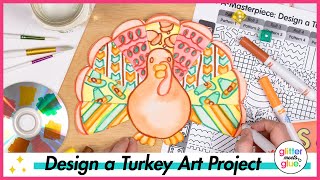 Disguise a Turkey Art Project for Elementary | Roll A Turkey Lesson Plan, Template, Tutorial Video