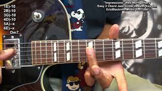 IMPRESSIONS Wes Montgomery Jazz Guitar Lesson With 2 EASY Chords @EricBlackmonGuitar