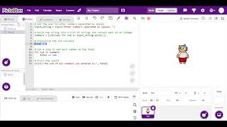 Sum of All Numbers in a List|Python Editor|Pictoblox