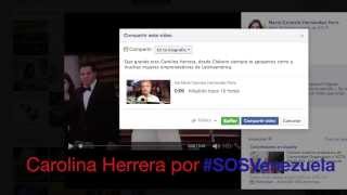Carolina Herrera a favor de #SOSVenezuela