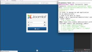 joomla & Codeception & Gherkin