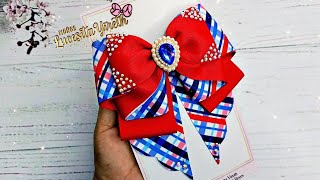 Moño Suspiros con listón de 5 cm#hairbows #facildehacer con Teté Reyes