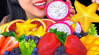 ASMR MOST COLORFUL FRUIT PLATTER PART 3 (NO TALKING) Eating Sounds of Fresh Fruit | ASMR Phan