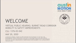 Burnet Road Virtual Public Hearing Presentation
