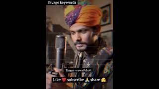 sawai bhatt new song 🔥😓 | sawai bhatt indian idol #shorts