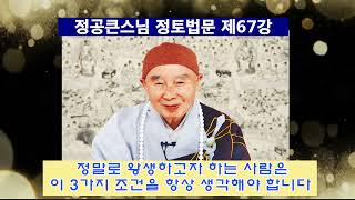 이 3가지 조건을 항상 생각해야 합니다. 정토법문 제67강, 정공큰스님 강섫